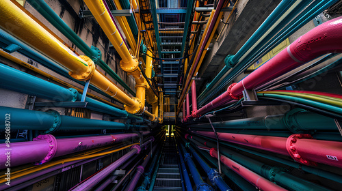 underground water pipes that have beautiful colors