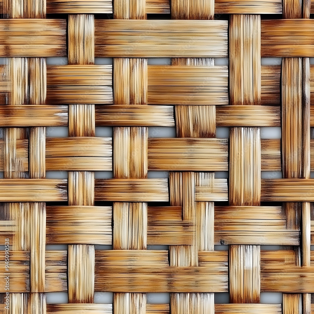 Brown woven rattan wall pattern and seamless background Brown woven rattan wall pattern and seamless background
