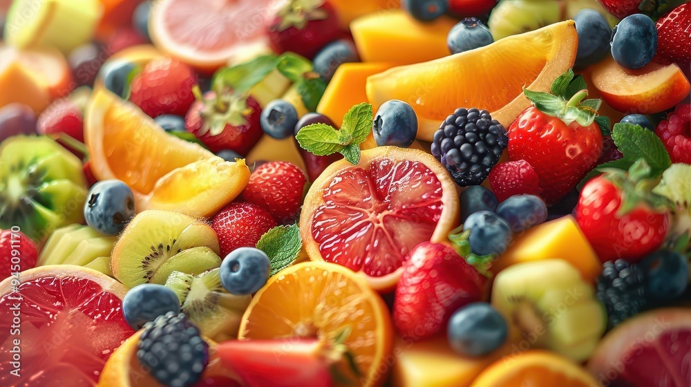 Vibrant assortment of fresh fruits including berries, citrus, and tropical flavors, perfect for healthy lifestyle and culinary creativity. Vibrant assortment of fresh fruits including berries, citrus, and tropical flavors, perfect for healthy lifestyle and culinary creativity.