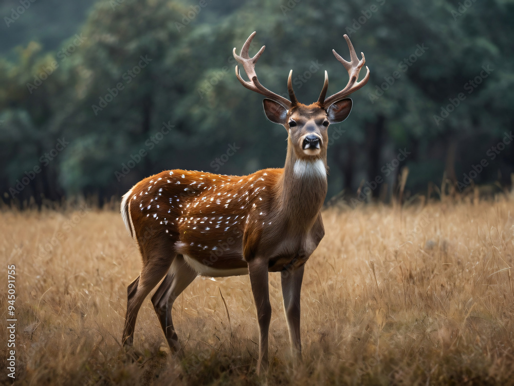 Sila deer in the forest Sila deer in the forest