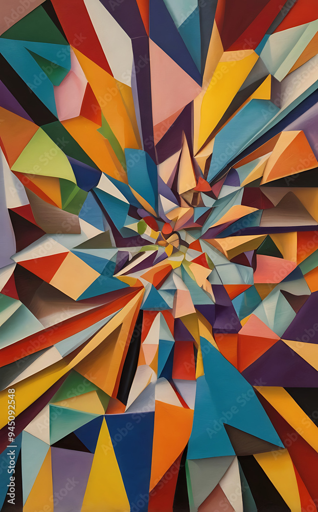 An abstract depiction of human emotions as a colorful explosion of geometric shapes, each shape representing a different feeling, capturing the complexity of human experience. An abstract depiction of human emotions as a colorful explosion of geometric shapes, each shape representing a different feeling, capturing the complexity of human experience.