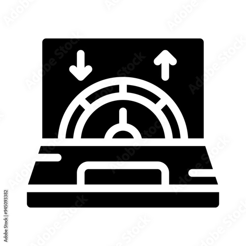 bandwidth glyph icon