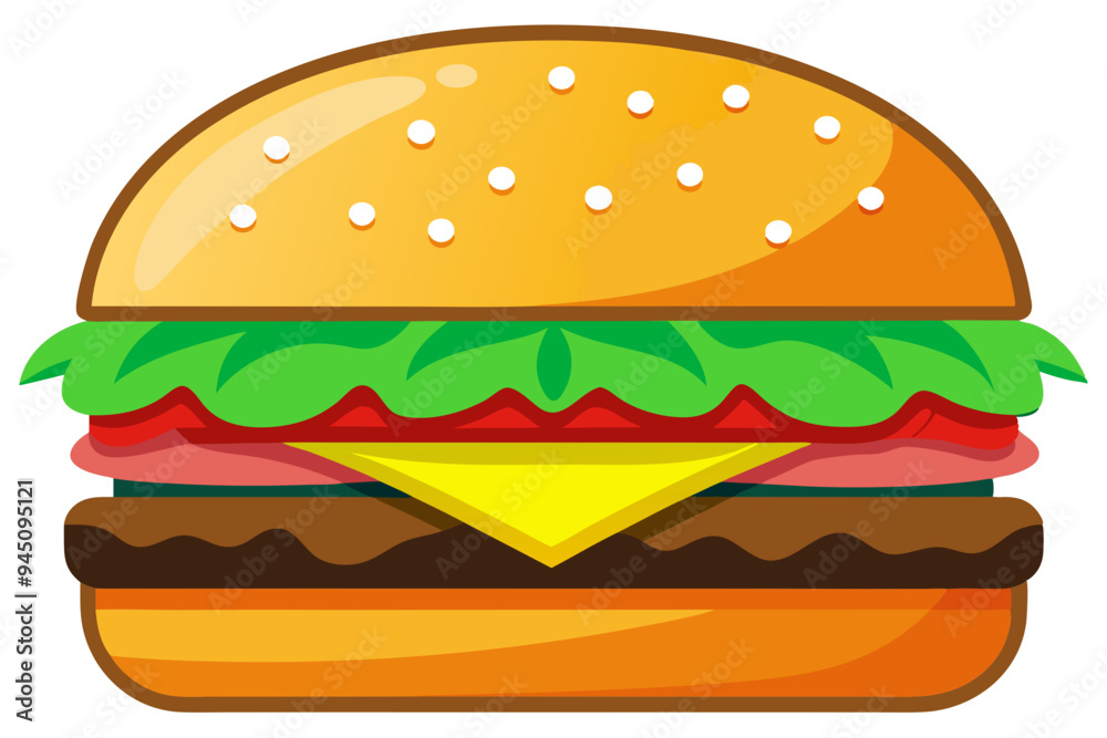 Modern Burger Vector Design for Digital and Print Use Modern Burger Vector Design for Digital and Print Use