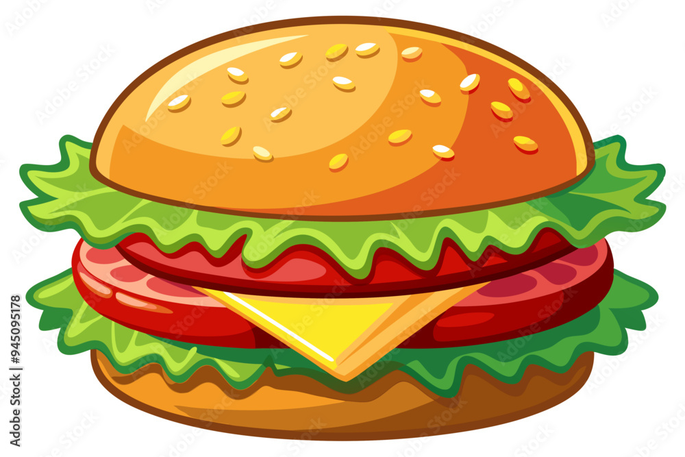 Modern Burger Vector Design for Digital and Print Use Modern Burger Vector Design for Digital and Print Use