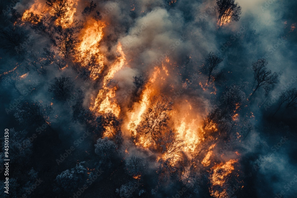 Burning Wildfire, from above