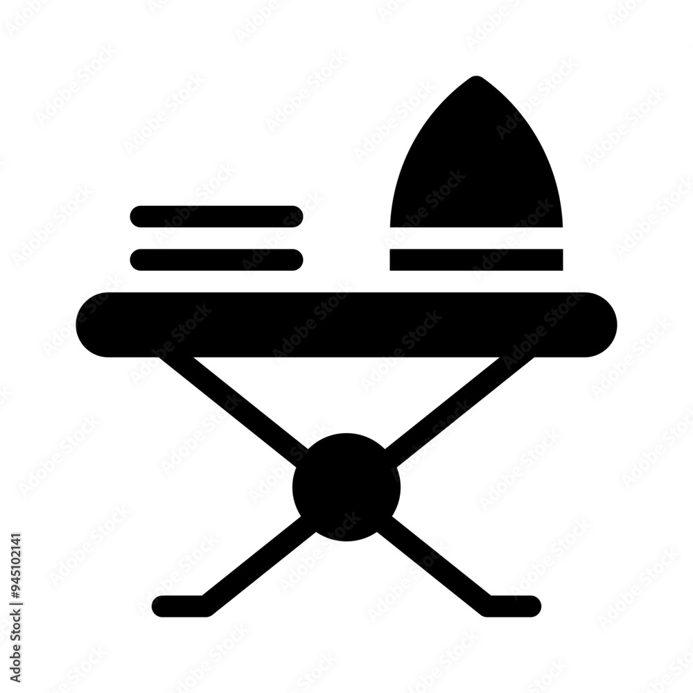ironing board glyph icon ironing board glyph icon