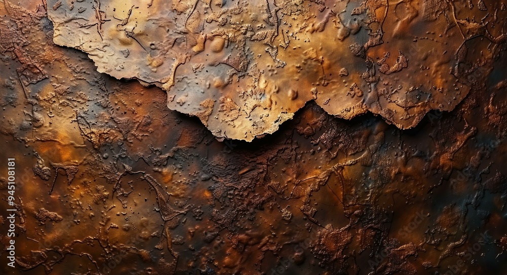 Abstract Metal Art, Rust Texture, Modern Wall Decoration