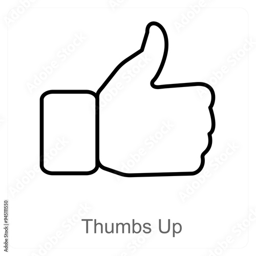 Thumbs Up and like icon concept