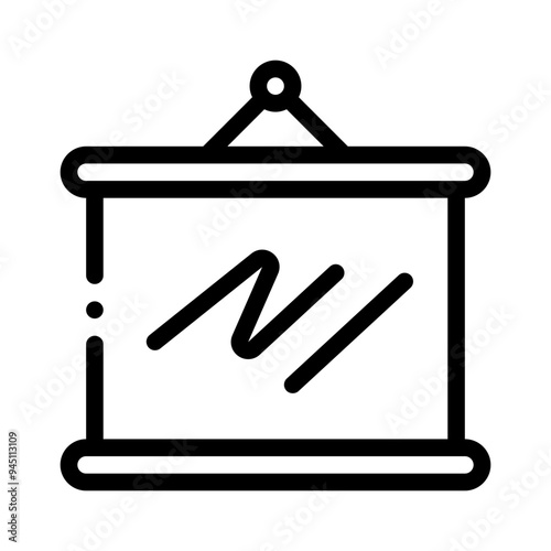 blackboard line icon