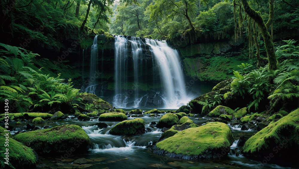 Obraz premium waterfall in the forest