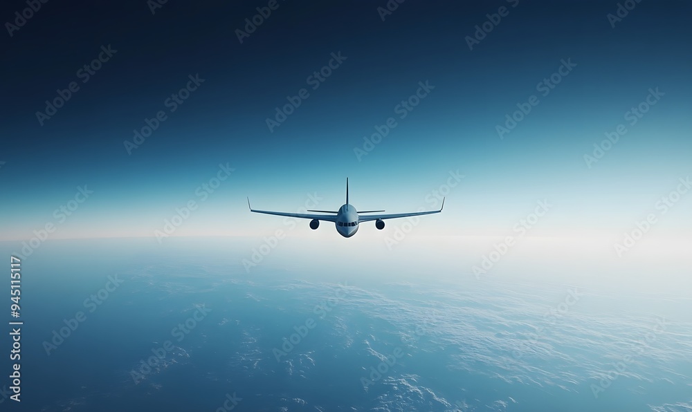 Obraz premium Jet plane in flight. 