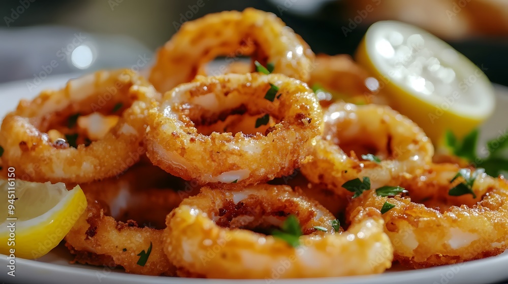 Hispanic Tradition: Sun-Kissed Crispy Calamari with Citrus Accents for Heritage Month Hispanic Tradition: Sun-Kissed Crispy Calamari with Citrus Accents for Heritage Month