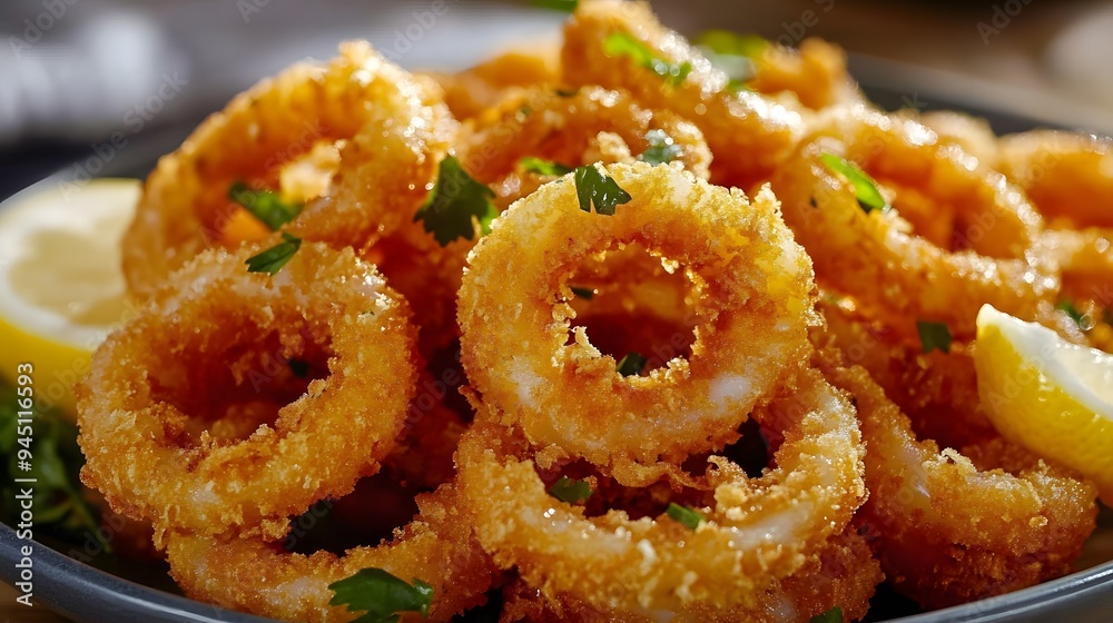 Hispanic Tradition: Sun-Kissed Crispy Calamari with Citrus Accents for Heritage Month Hispanic Tradition: Sun-Kissed Crispy Calamari with Citrus Accents for Heritage Month