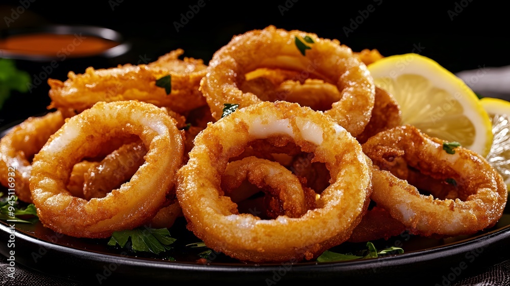 Hispanic Tradition: Sun-Kissed Crispy Calamari with Citrus Accents for Heritage Month Hispanic Tradition: Sun-Kissed Crispy Calamari with Citrus Accents for Heritage Month