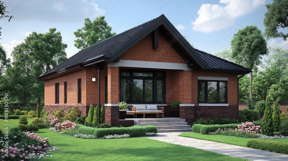 Classic Suburban Bungalow with Cozy Interior and Simple Design Classic Suburban Bungalow with Cozy Interior and Simple Design