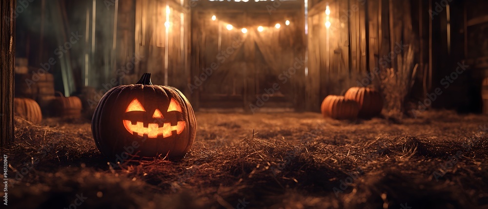 Eerie Pumpkins and Hay Bales Set the Stage for a Spooky Halloween ...