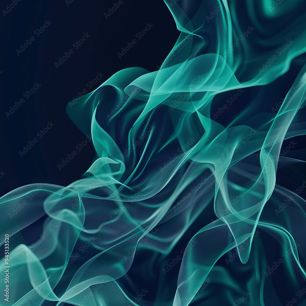 Abstract Flowing Lines with Soft Gradient on Dark Background Abstract Flowing Lines with Soft Gradient on Dark Background