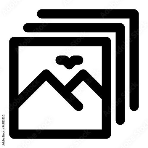 gallery, galleries, collection, photography, images outline icon