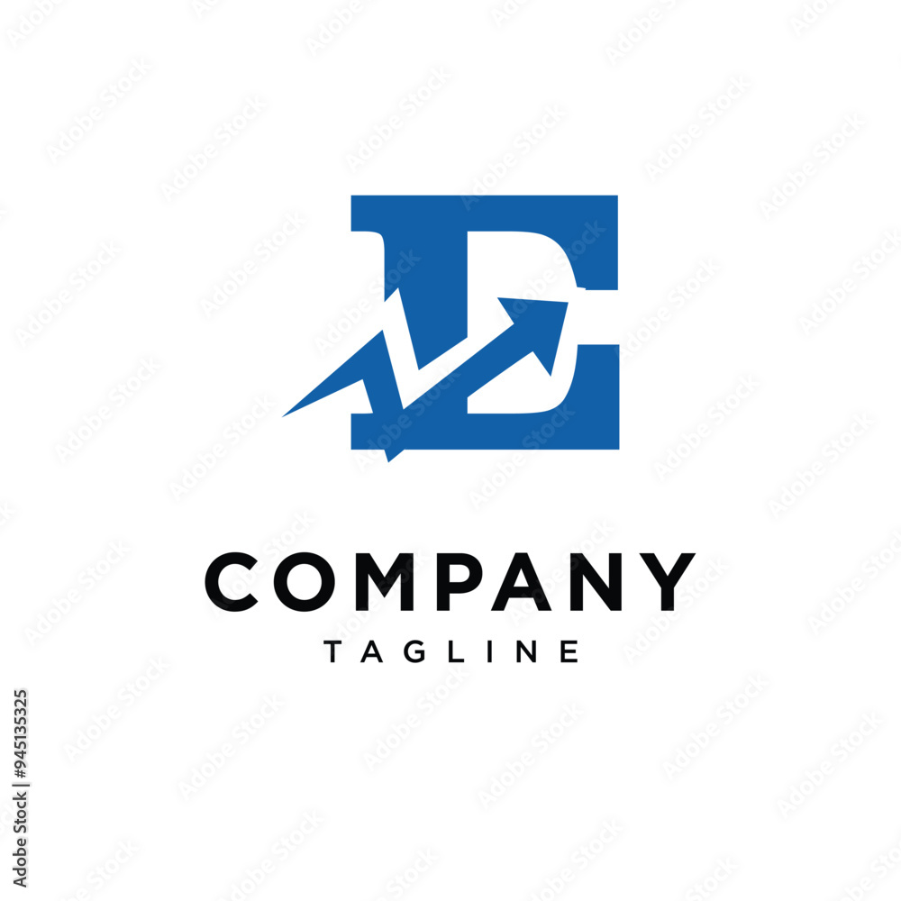 Letter E Finance Logo icon vector