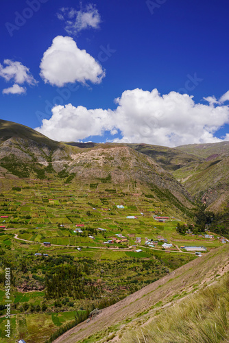 Countryside and mountainscape around Cuzco, Peru