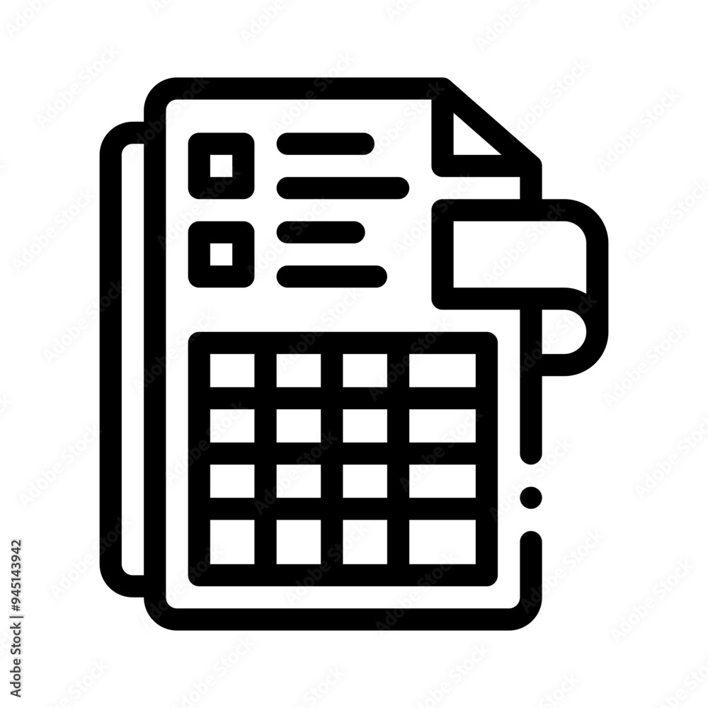 spreadsheet line icon spreadsheet line icon