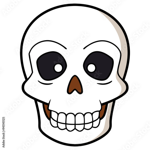 Human Skull Carton Vector Illustration