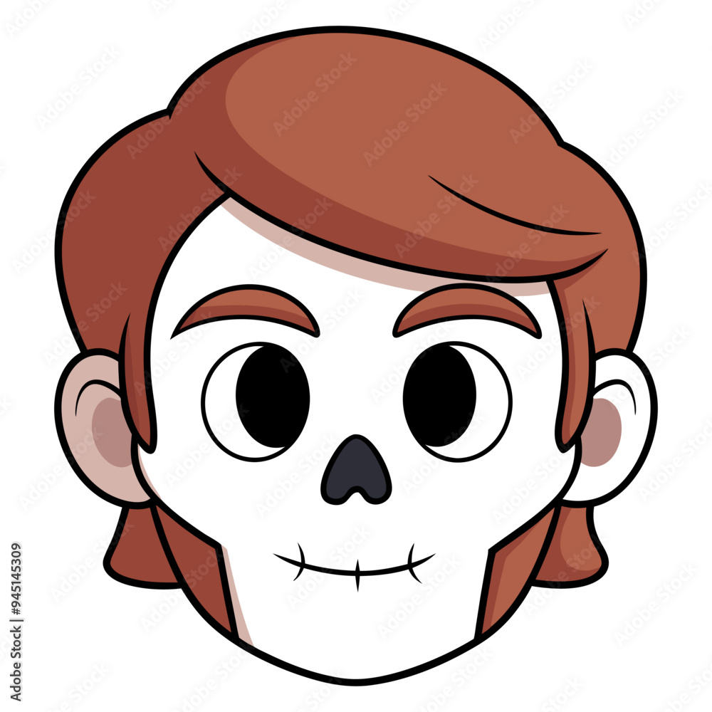 Human Skull Carton Vector Illustration Human Skull Carton Vector Illustration