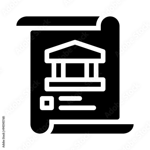 bank statement glyph icon