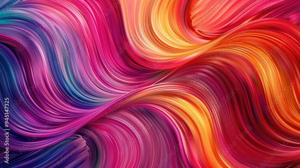 Smooth, flowing waves of color blending seamlessly Smooth, flowing waves of color blending seamlessly