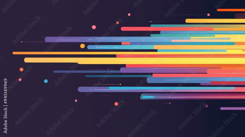 Explore a vibrant techinspired backdrop showcasing abstract data connection speeds in a modern cartoon style. Explore a vibrant techinspired backdrop showcasing abstract data connection speeds in a modern cartoon style.