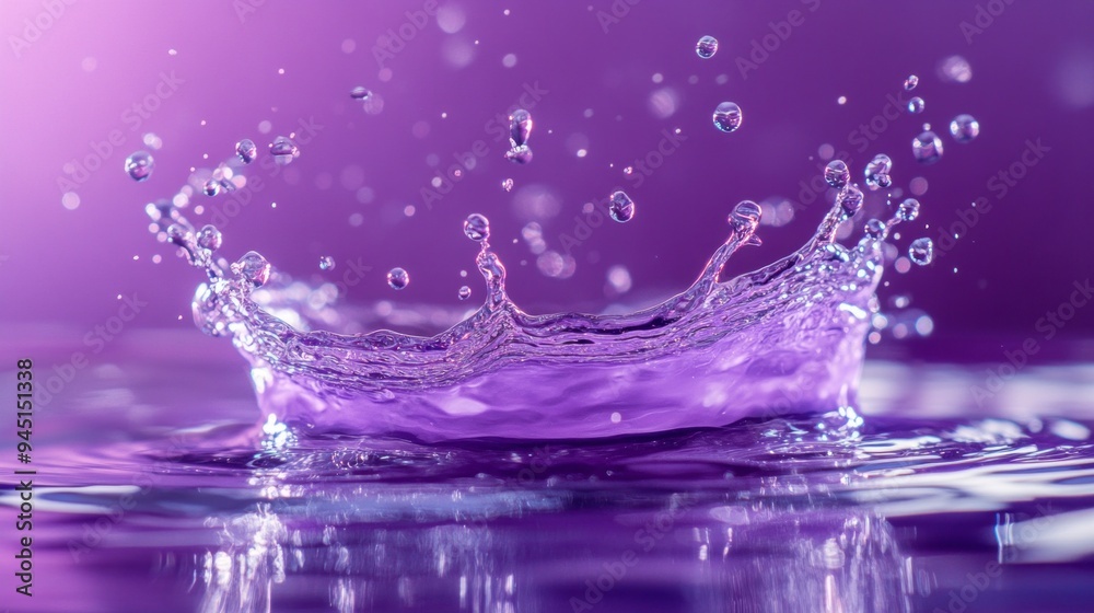 A splash of purple water with a splash of white A splash of purple water with a splash of white