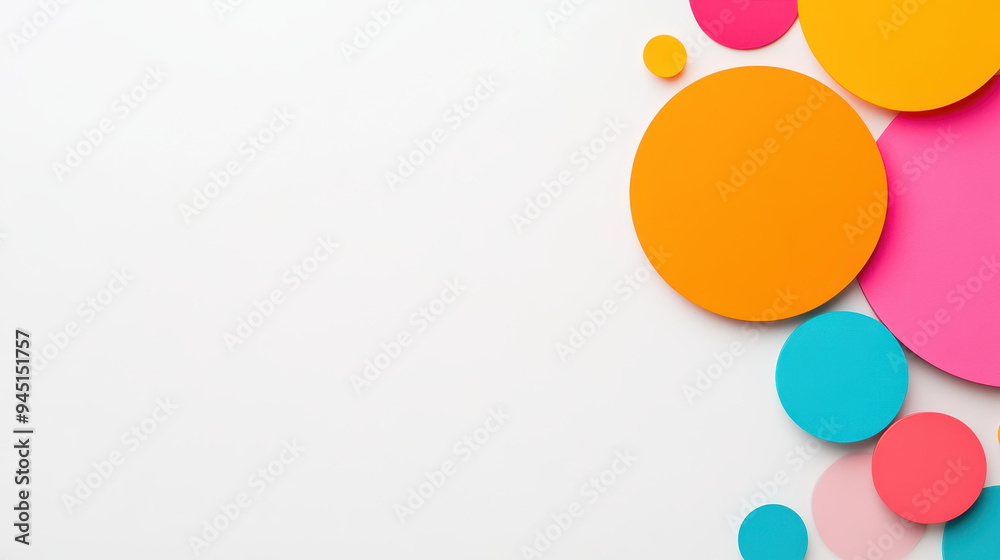 A serene minimalist design featuring pastel shapes at the edges, contrasted by a vast white background. A serene minimalist design featuring pastel shapes at the edges, contrasted by a vast white background.