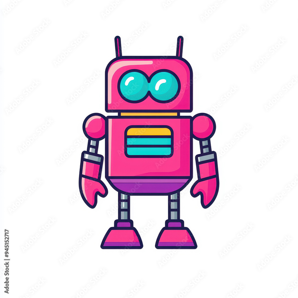 A vibrant vector cartoon of machinery, showing modern design with bold lines and linear patterns on a white backdrop. A vibrant vector cartoon of machinery, showing modern design with bold lines and linear patterns on a white backdrop.