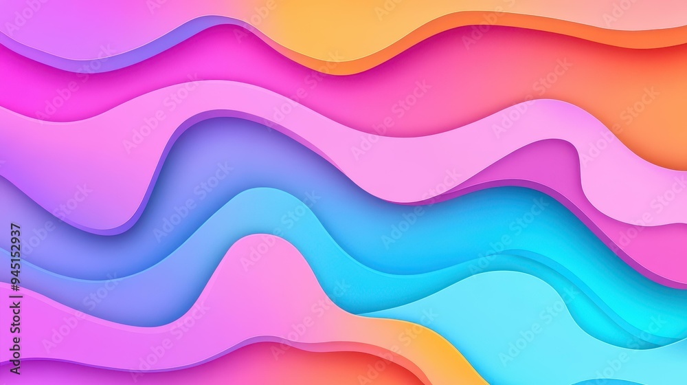 Fototapeta premium Experience a vibrant 3D fluid gradient background with dynamic colors, perfect for modern design needs and creative projects.