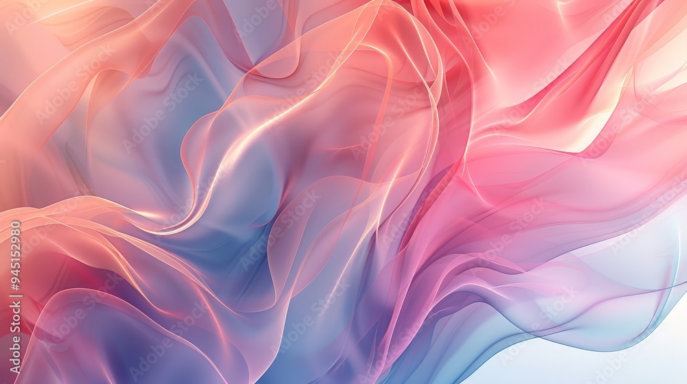 Fototapeta premium An abstract background with fluid lines and organic shapes. The scene includes soft transitions between colors