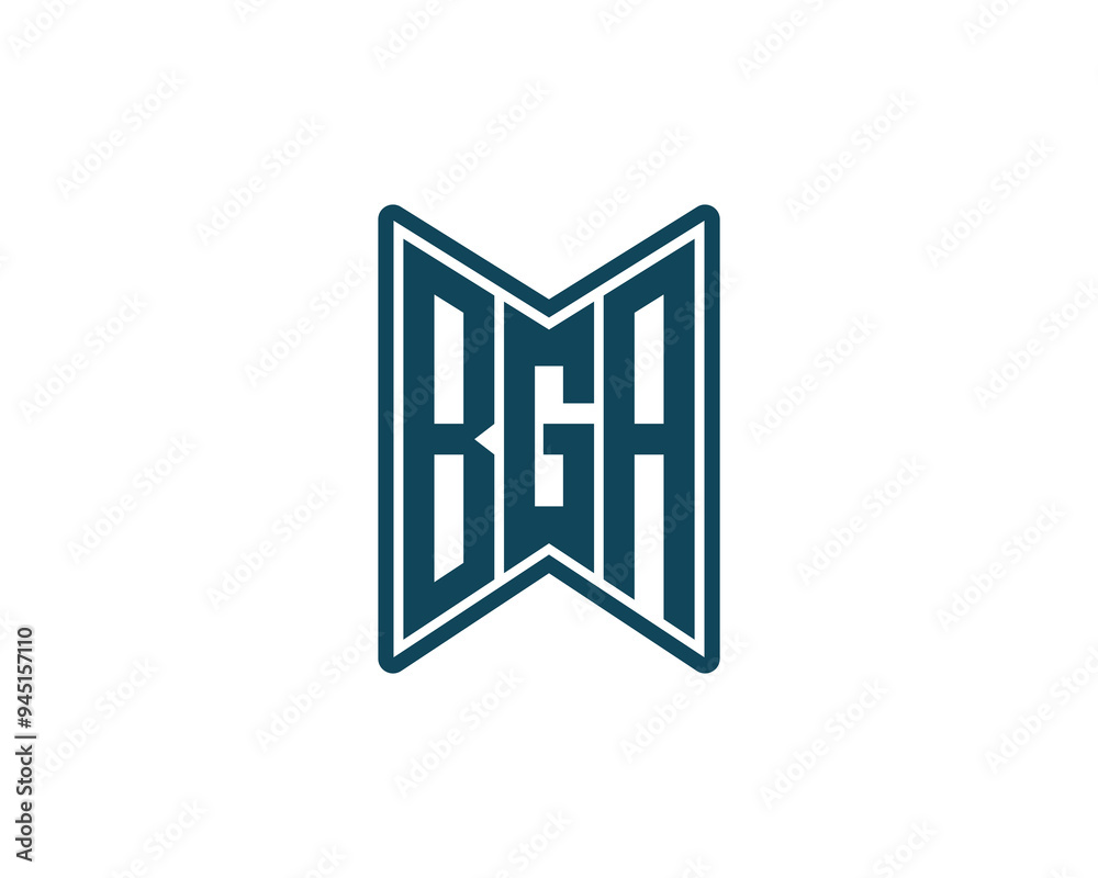 BGA logo design vector template. BGA logo design. BGA logo design vector template. BGA logo design.