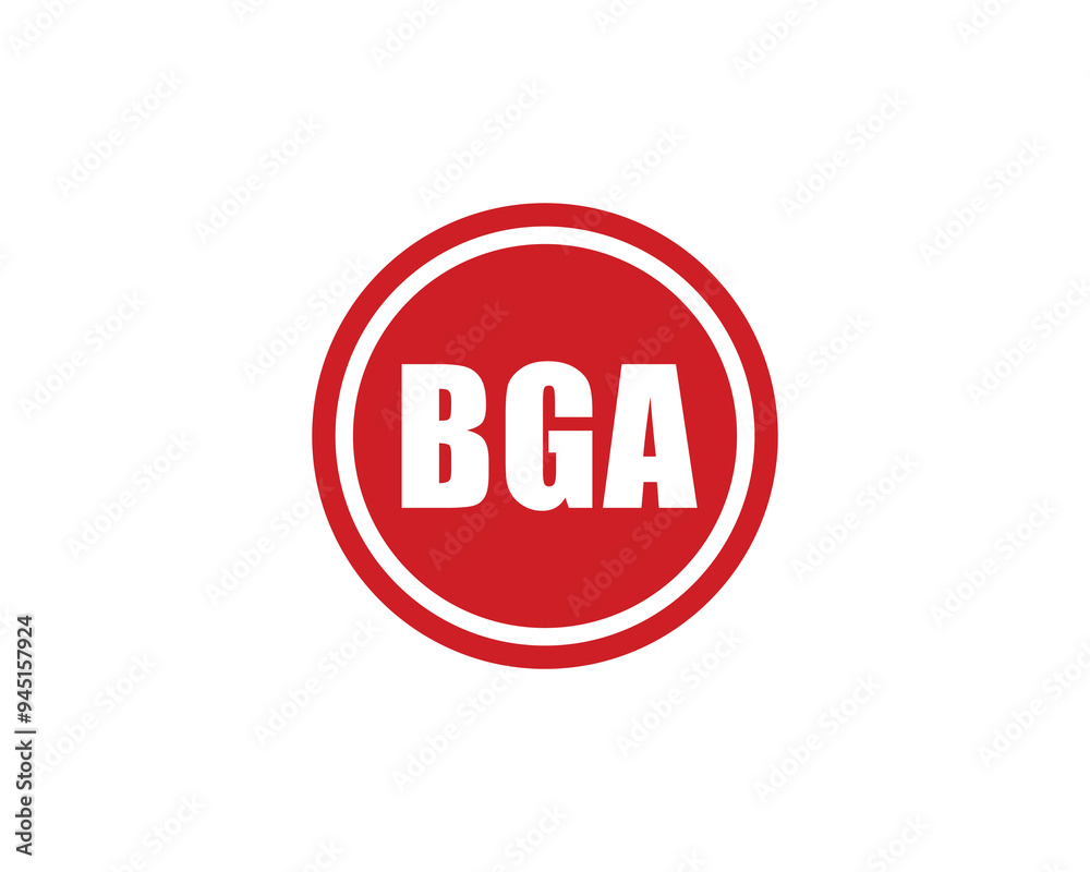 BGA logo design vector template. BGA logo design. BGA logo design vector template. BGA logo design.