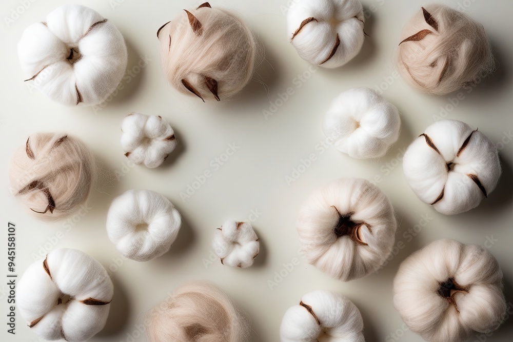 Soft Cotton Fiber Textures on Light Background for Home Decor Soft Cotton Fiber Textures on Light Background for Home Decor