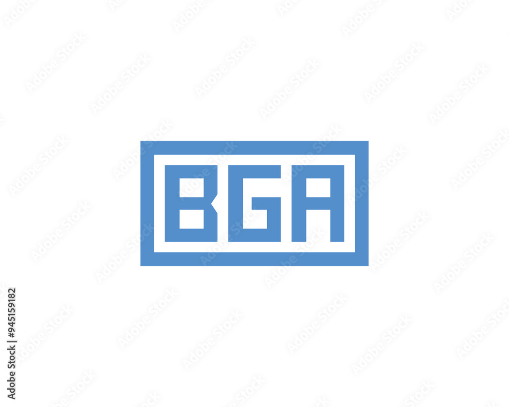 BGA logo design vector template. BGA logo design. BGA logo design vector template. BGA logo design.