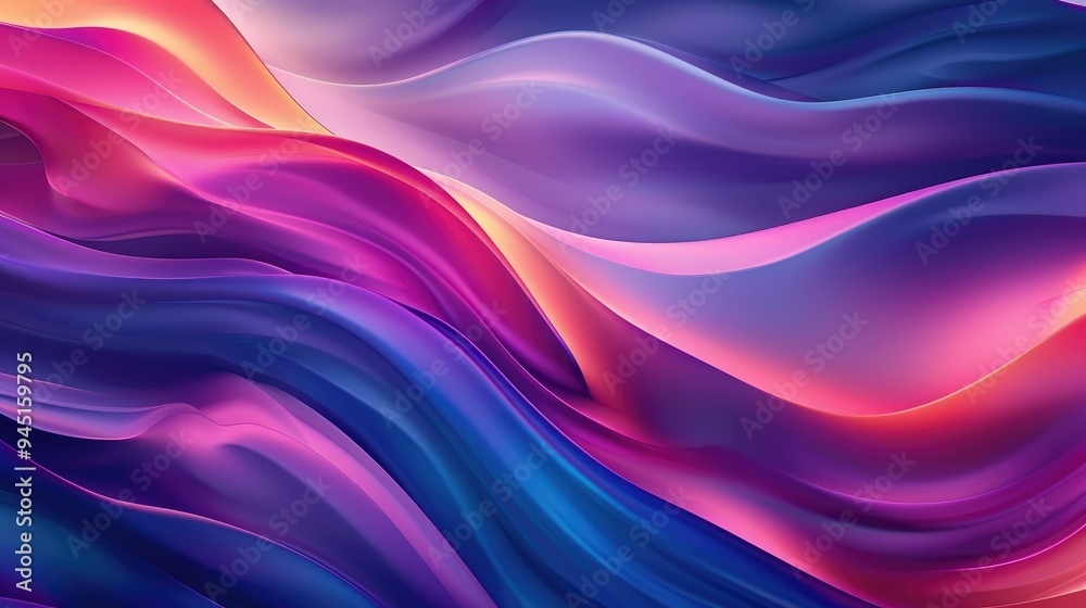 Smooth, flowing waves of color blending seamlessly Smooth, flowing waves of color blending seamlessly