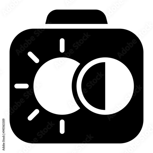 dynamic range, camera, lighting, hdr, photography solid or glyph icon