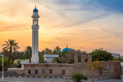 A mosque in the old village of the archaeological Ibri market in the Sultanate of Oman