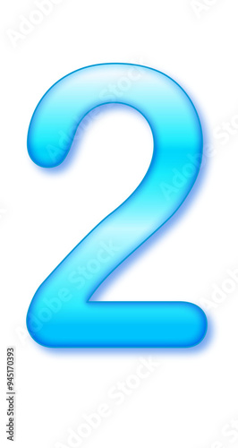 blue font text effect illustration of two