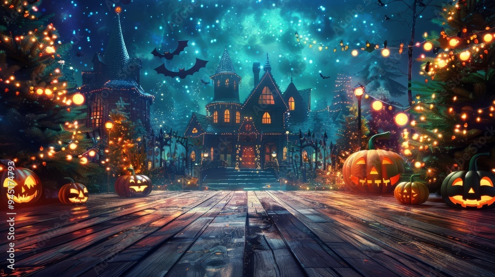 Obraz premium ハロウィンの背景