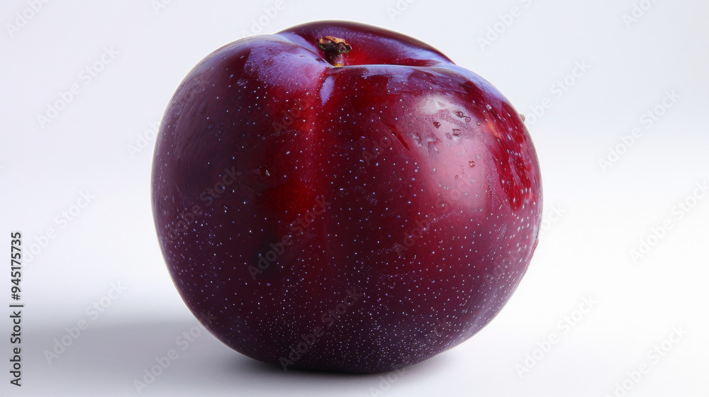 Obraz premium A whole plum isolated a white background
