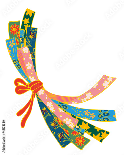 Bundle Kuto drawn with traditional Japan patterns