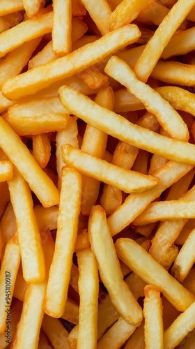 Close-up to view of tasty rench fries vertical background photo