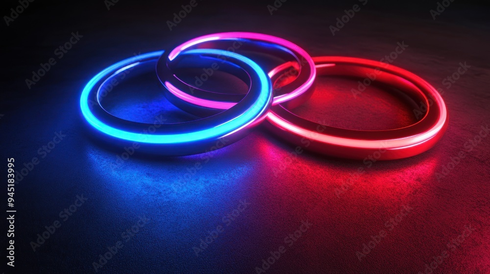 Neon Rings Glowing In The Dark Neon Rings Glowing In The Dark