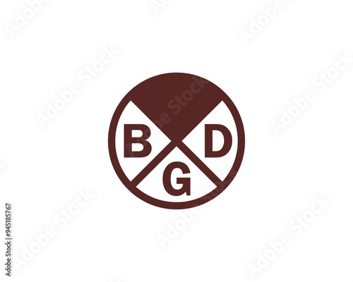 BGD logo design vector template. BGD photo