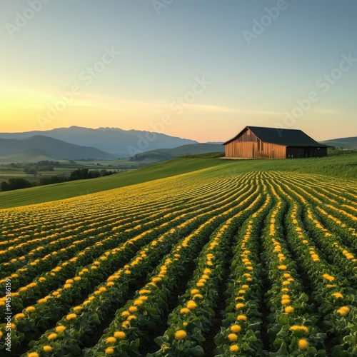 Thriving Agroecosystems: Polyculture and Cover Crops in Climate-Resilient Agriculture Showcasing Adaptive Farming and Environmental Sustainability photo